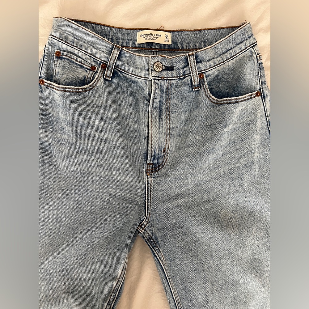 Abercrombie & Fitch Denim Blue Straight Leg Jeans